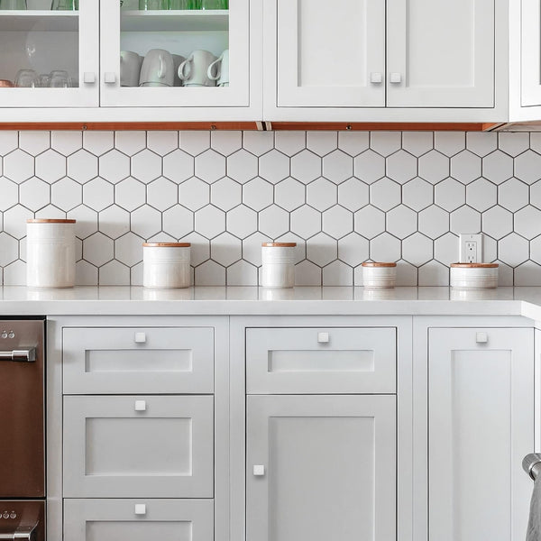 Home Expert 5 Pack Cabinet Knobs Kitchen Cabinet Knobs Silver Knobs for Dresser Drawers Brushed Kitchen Hardware for Cabinets Square Drawer Pulls