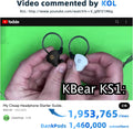 YINYOO KBEAR KS1 in Ear Monitor Bass Earbuds Wired Earbuds,Clear Sound Stereo Headphones, Vocals Forwards High Resolution Noise Canceling