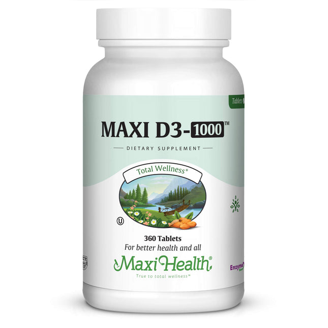 Maxi-Health Vitamin D3 1000 IU - for Healthy Muscle Function, Bone Health and Im