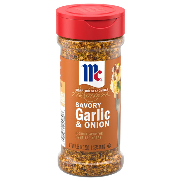 McCormick Garlic and Onion, Black Pepper and Sea Salt All Purpose Seasoning, 4.25 oz Garlic and Onion, Black Pepper and Sea Salt 4.25 Ounce (Pack