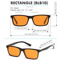 Orange Blue Light Blocking Glasses for Better Sleep - 99.5% Premium Acetate Computer Migraine Glasses for Women & Men - Amber Gaming Glasses - TV