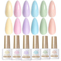 Born Pretty Pastel Gel Nail Polish Spring Summer Macaron Candy Sweet Color | Soft Pink Yellow Purple Blue Green,for Salon Manicure and Nail Art