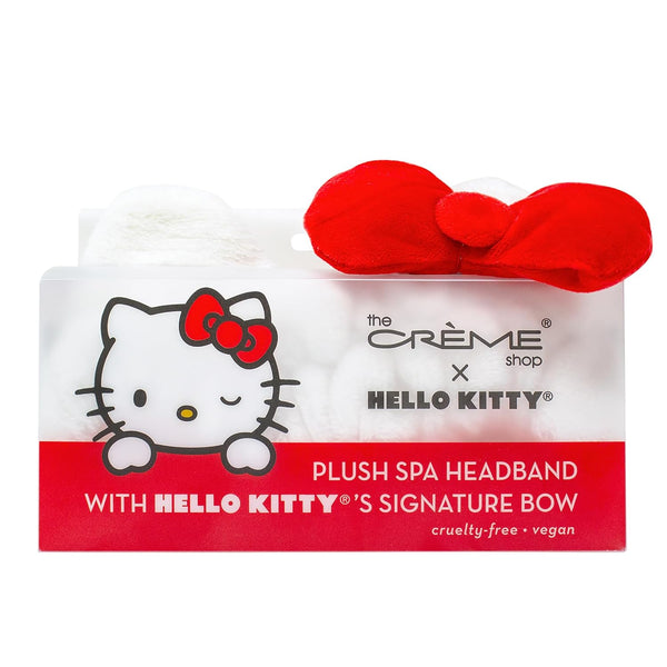 The CrÃÂ¨me Shop Hello Kitty X Plush Spa Headband with Hello Kitty'S Signature Bow, Face Wash Hair Band for Women
