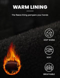 AURUZA Cycling Gloves for Men Winter Cold Weather, Five Fingers Touch Screen Winter Gloves for Men, Waterproof Anti-Slip Warm Gloves Liners for