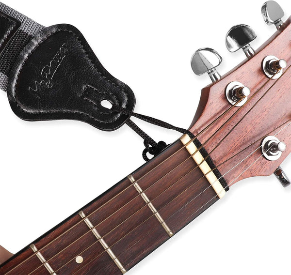 Mr.Power Guitar Strap 36.6in - 65in with 3 Pick Holders for Electric Acoustic Guitar, Nylon Strap for Your Family Friend Love Guitarists