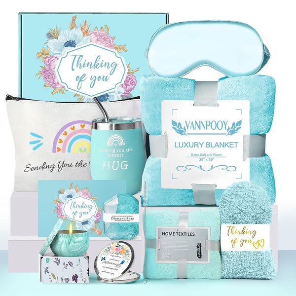 Get Well Gifts for Women, Thinking of You Gift Basket, Unique Self Care Package Relaxing Spa Gift Set, Birthday Gifts Box for Woman, Mothers Day