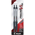 Pilot Precise V5 RT Refillable & Retractable Rollerball Pens, Extra Fine Point Pens 0.5 mm, Black, Pack of 2 - Ideal for School, Journaling &