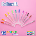 BAZIC Collorelli Gel Pen 1.0Mm Glitter Color, Acid Free Smooth Writing for Drawing Coloring Greeting Card Art Christmas Gift (12/Pack), 1-Pack