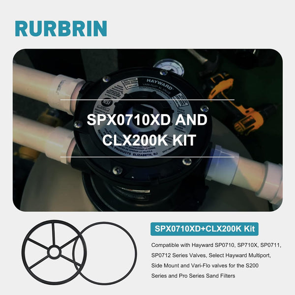 RURBRIN SPX0710XD Gasket and CLX200K Cover O-Ring Replacement Kits for Hayward Vari-Flo XL Series Pool Sand Filter