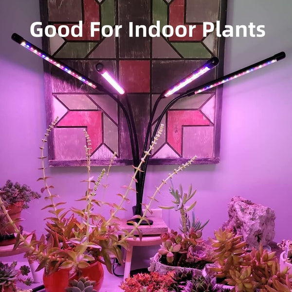 LEOTER Grow Light for Indoor Plants - Upgraded Version 80 LED Lamps with Full Spectrum & Red Blue Spectrum, 3/9/12H Timer, 10 Dimmable Level,