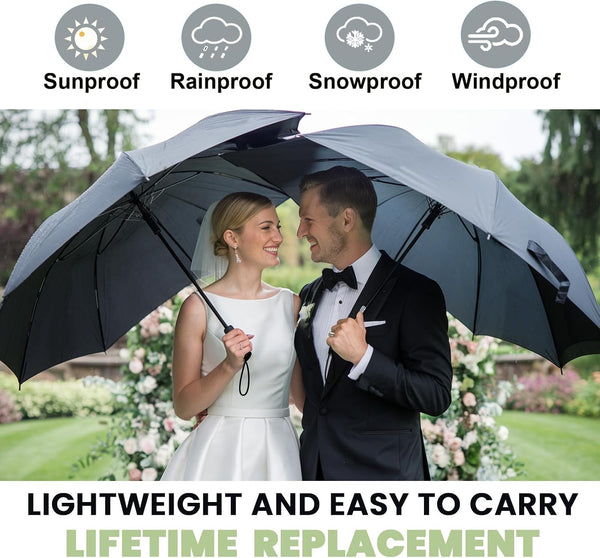 SIEPASA Compact Travel Umbrella - Windproof Auto Open/Close, Small Folding Umbrella for Rain - Lightweight & Durable with Fiberglass Frame,