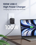 TobenONE 100W USB C Laptop Charger, Universal GaN III Power Supply Adapter, Replacement Foldable Fast Charger PD3.0 for MacBook, HP, Lenovo, Asus,