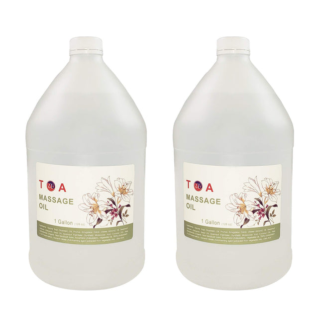 TOA Mineral Oil Body Spa Massage for Therapists Unscented Gallon Bottle (2 GLLON