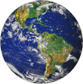 Earth Globe North and South America Map round Mouse Pad, Small Gaming Mousepad with Stitched Edge, Non-Slip Rubber Base Mouse Mat Office Desk