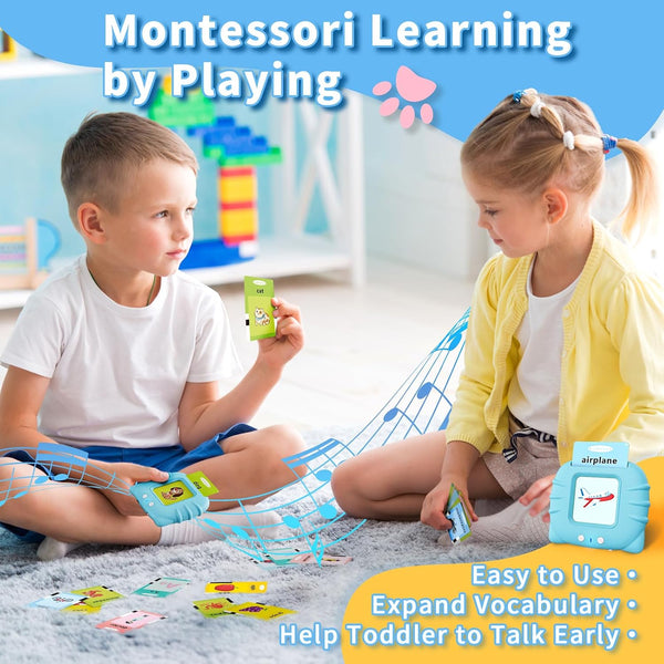 Toddler Toys Talking Flash Cards for 1 2 3 4 5 6 Year Old Boys and Girls, Autism Sensory Toys for Autistic Children, Learning Educational