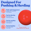 Doggie Dooley Virtually Indestructible Dog Ball - 10 Inch Hard Plastic Interactive Dog Toy for Large Breeds Over 45+ lbs - Built for Herding &