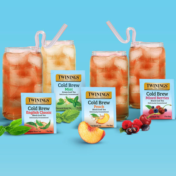 Twinings Cold Brewed Iced Tea Bag Variety Sampler (Pack of 24)