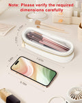 Soimeat Clear Travel Makeup Brush Holder, Leather Makeup Brush Toiletry Bag, Portable Cosmetic Brush Case, Transparent Waterproof Makeup Brush