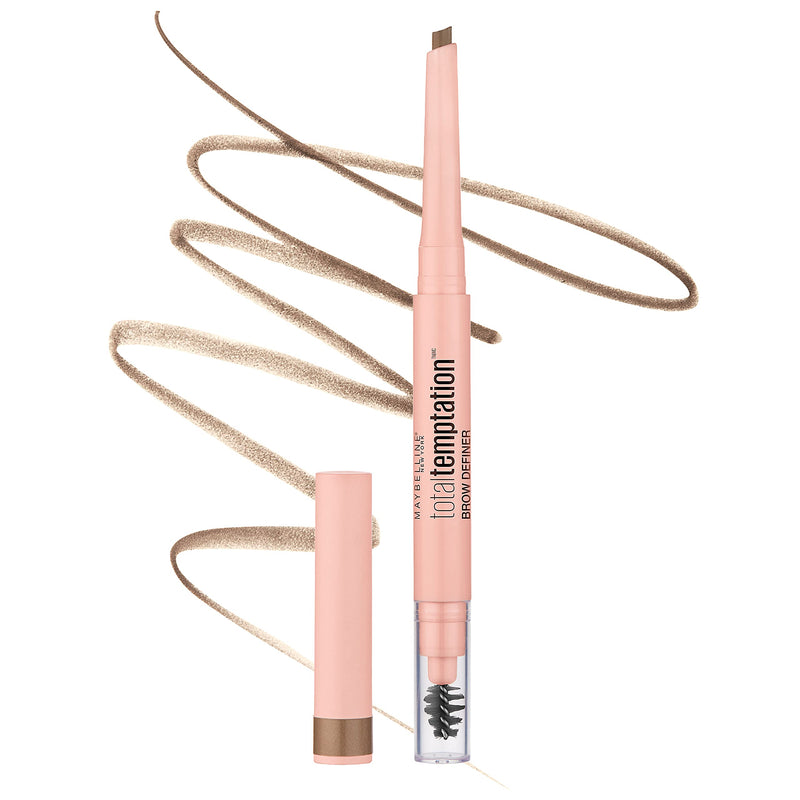 Maybelline Total Temptation Eyebrow Definer Pencil, Blonde, 1 Count 300 BLONDE 1 Count (Pack of 1)