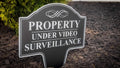 Property under Video Surveillance Sign, Metal 24 Hour Surveillance Sign, Video Monitor Sign for Outdoors, Protected by Video Surveillance Outdoor