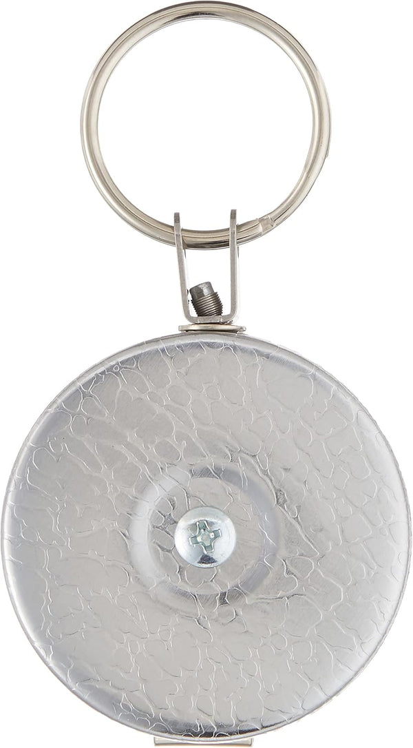 KEY-BAK Original Retractable Key Holder with a Front, Steel Belt Clip, and a Split Ring 48" Stainless Steel Cable (8 Oz. Load)