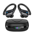 Wireless Earbuds Bluetooth Headphones 80hrs Playback Ear Buds Power Display with Noise Canceling Mic Headsets for Sports/Workout/Running Black