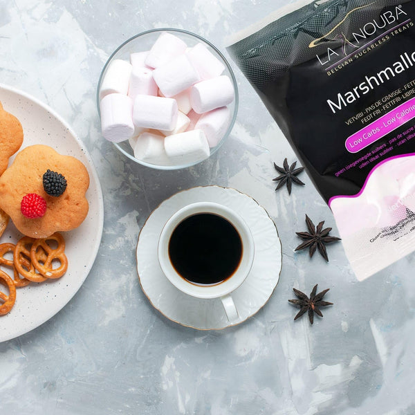 La Nouba Sugar-Free Marshmallows Ã¢ÂÂ 2 Value Packs Ã¢ÂÂ 2.7 Oz. Each Ã¢ÂÂ Low Calorie, Low Carb, Fat-Free and Gluten Free Snack Ã¢ÂÂ