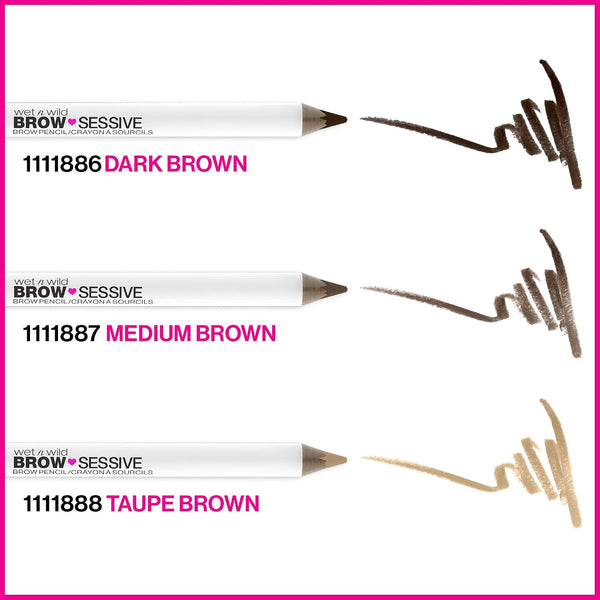 Wet N Wild Brow-Sessive Brow Pencil, Ultra-Precise Dual Ended Spoolie Brush for Perfect Buildable Blendable Shaping, Natural Lasting Shades for