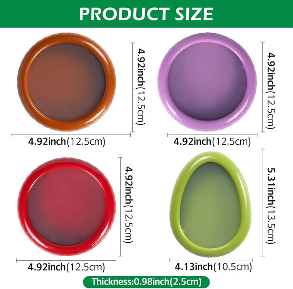 Avocado Saver and onion storage - Set of 4 Preventing Food Flavor Skewering Reusable Storage Containers for Fridge -Ideal for Garlic, Onions,