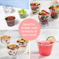 Prestee 200-Pack - 9Oz Clear Plastic Cups - Durable Disposable Plastic Wine Glasses for Party, Weddings, and Catering - Small Drinking Glasses for