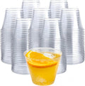 Prestee 200-Pack - 9Oz Clear Plastic Cups - Durable Disposable Plastic Wine Glasses for Party, Weddings, and Catering - Small Drinking Glasses for