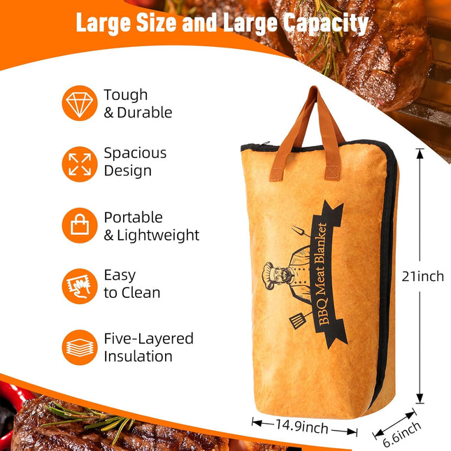 BBQ Blanket for Resting Meat,Smoker Accessories Meat Insulated Blanket, Reusable