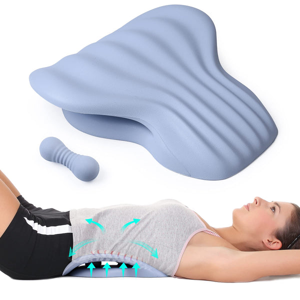RESTCLOUD Back Stretcher for Back Pain Relief, Lower Back Stretcher Back Stretching Cushion, Lumbar Stretcher Device Helps with Spinal Stenosis