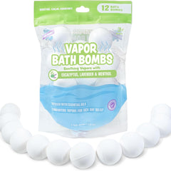 Tub Works® Vapor Bath Bombs for Toddlers & Kids, 12 Pack | Natural Essential Oil