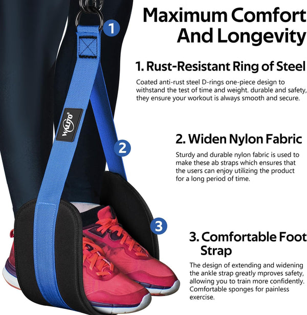 Pull up Assistance Bands, Heavy Duty Assisted Pull up Bands for Pull up Assist, Adjustable Weight/Size with Fabric Feet Mats, Upgrade Pull up
