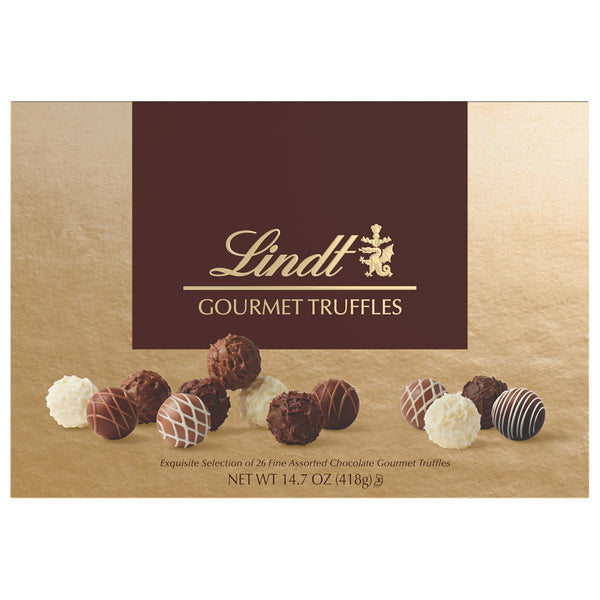 Lindt Gourmet Truffles Assorted Chocolate Candy Gift Box, 14.7 oz. Assorted 14.7 Ounce (Pack of 1)