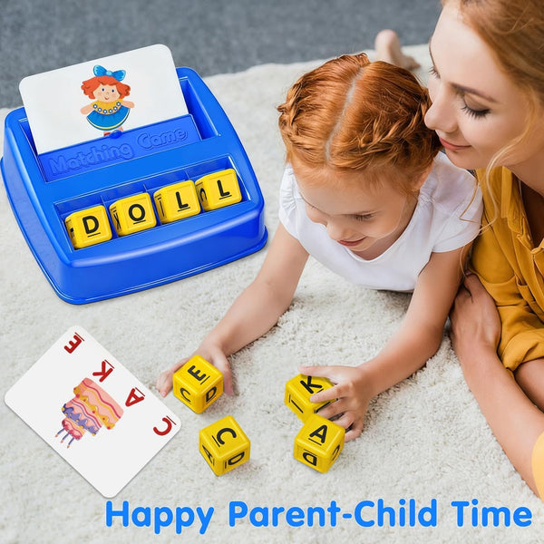 HahaGift Educational Toys for 3-5 Year Old Boy Girl Gifts, Matching Letter Learning Games Activities, Ideal Christmas Birthday Gift for Toddler