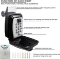 Upgrade SL-591 Car Key Lock Box, Car Window Lock Box for Turo, Car Window Punch Button LockBox, Vehicle Window Key Box, Vehicle Window Lock Box