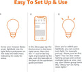 Amazon Basics Smart A19 LED Light Bulb, Color Changing, 9W (60W Equivalent), 800LM, Works with Alexa Only, 2.4 Ghz Wi-Fi, No Hub Required, 1 Pack