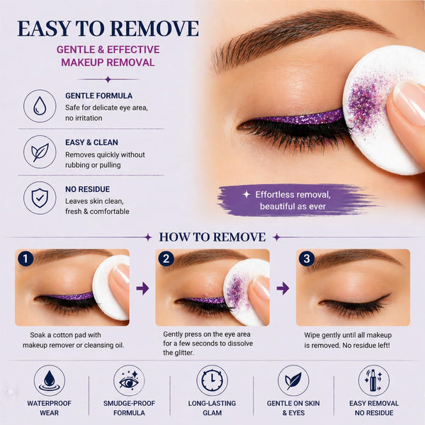 BestLand 10 Colors Liquid Glitter Eyeliner Metallic Shimmer Glitter Eyeshadow Pigment Eyebrown Shimmer Waterproof Face Lips Art for Party Festival