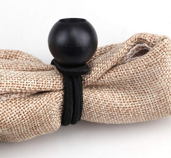 AOPRIE 30 Pack Bungee Balls, Black Ball Bungee Heavy Duty Heavyweight 4 inches Tarp Bungee Cords, Weather Resistant Tie Down Strap 4mm Thickness -