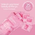 Air Jungles Pink Micellar Makeup Remover Wipes 25 Ct, Individually Wrapped | Travel Size Facial Cleansing Wipes With Vitamin E, Gentle For
