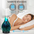 Essential Oil Diffuser 150ML -3D Firework Glass Aromatherapy Diffusers for Essential Oils with 4 Timer Setting Auto Shut-Off Silent Operation 7