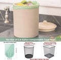 AYOTEE 2.6 Gallon Compostable Trash Bags 125 Count Fit 10 Liter Compost Bin | Unscented Small Trash Bags 2.6 Gallon Bathroom Wastebasket Can