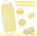 Silkyhose 3Pcs Dual-Sided Exfoliating Stretch Back Scrubber with Handles. | Reusable Shower Essential. Deep Skin Cleansing. Textured Design. Soft,