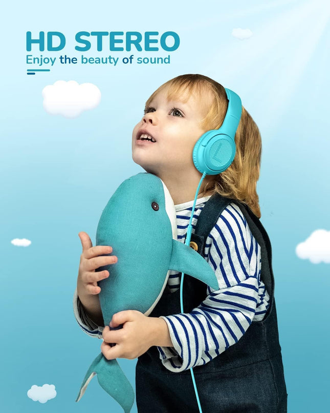 Toddler Kids Headphones Wired - Headphones for Kids Volume Limit 85/94dB Headset 3.5mm Jack Adjustable Foldable Headsets
