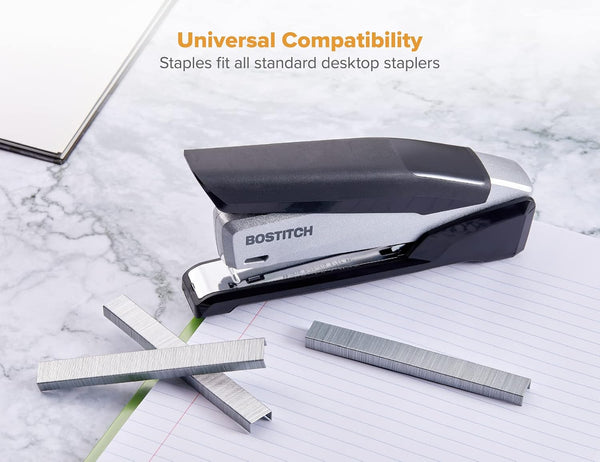 Bostitch Office Premium Standard Staples, 1/4" Length, High-Carbon Steel, 5000 Per Box, 5-Pack