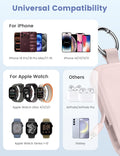 RORRY Portable Charger, 5000Mah Portable Charger Power Bank with Built-In Cables, Travel Keychain Battery Pack for Apple Watch Ultra