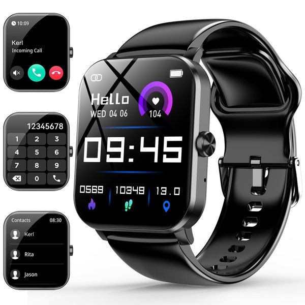 Smart Watch, 1.85" Smartwatch for Men Women (Answer/Make Call), Heart Rate, Sleep Monitor, Pedometer, 120+ Sport Modes Activity Tracker, IP68