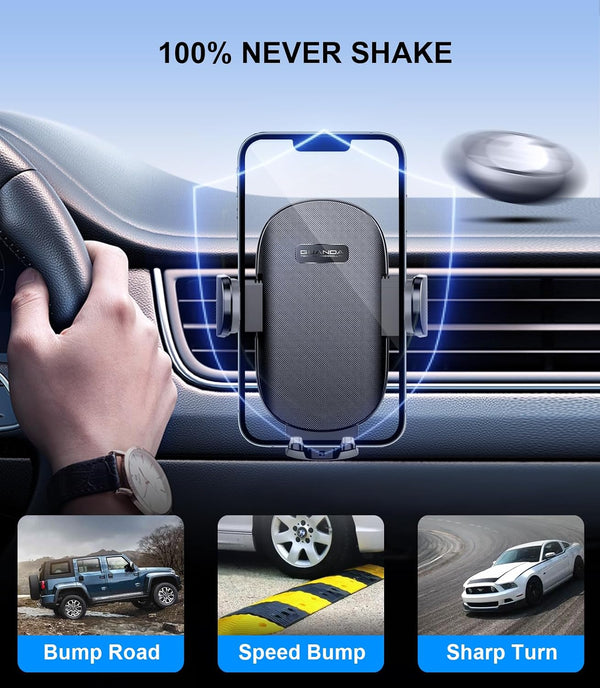 Car Phone Holder, Universal CD Slot Phone Mount, Hands Free Automobile Cell Phone Stand, 360° Adjustable Phone Mount for Car Compatible with